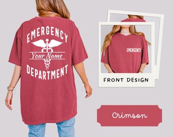 Comfort Colors Notaufnahme T-Shirt: Personalisiertes ER Nurse Geschenk