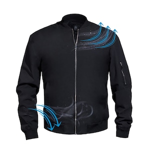 Black Bomber Jacket Men Lightweight Jacket Men Fall Spring Windbreaker Jackets for Men, All Season Jacket for Men