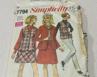 Vintage Simplicity 7794. Misses Suit | Vintage Pattern | Womens Pattern | Suit Pattern | Vintage Suit Pattern |