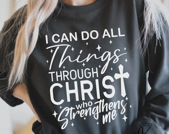 I Can Do All Things Svg, Christian Faith Jesus God Religious Quote Svg, Bible Quote Svg, Jesus Christian Cut File, Trendy Sublimation
