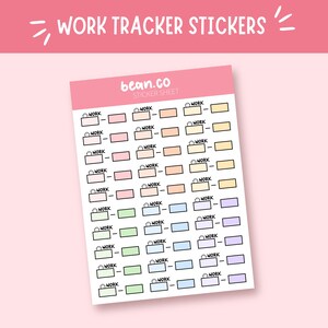 Work Tracker Stickers | Handmade planner stickers for journals, bullet journals, diaries