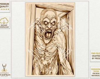 Graphic PNG Files to Laser Engrave | Corpse, Nightmare, Demon, Monster, Halloween, Haunted, Scaring, Occult, Zombie, Undead, Horror, Ghost