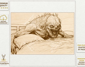 PNG Files to Laser Engrave | Nightmare, Demon, Monster, Halloween, Haunted, Fear, Occult, Phantom, Horror, Death, Ghost, Possessed, Specter