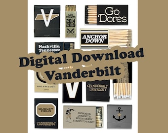 Vanderbilt University Matchbox Collage - Vintage PNG Download