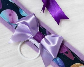 Fleece gefütterte Space Print Petplay-Halsband - Handgefertigter verstellbarer Choker