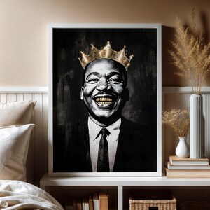 Martin Luther King Wall Art Poster, Civil Rights Icon Tribute Poster, Civil rights wall art, Activist poster, MLK fan gift, Black Wall Art