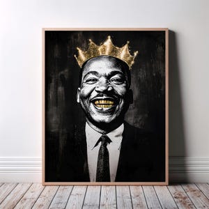 Martin Luther King Wall Art Poster, Civil Rights Icon Tribute Poster, Civil rights wall art, Activist poster, MLK fan gift, Black Wall Art