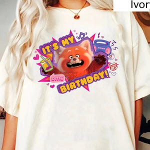 Turning Red Birthday Shirt, It’s My Birthday Mei Lee Red Panda Tee, Cute Cartoon Birthday Girl T-Shirt