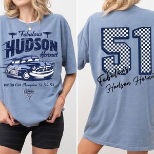 Vintage Disney Doc Hudson 51 The Fabulous Hudson Hornet Shirt, Disney Cars T-shirt, Piston Cup Champion, Disneyland Family Trip