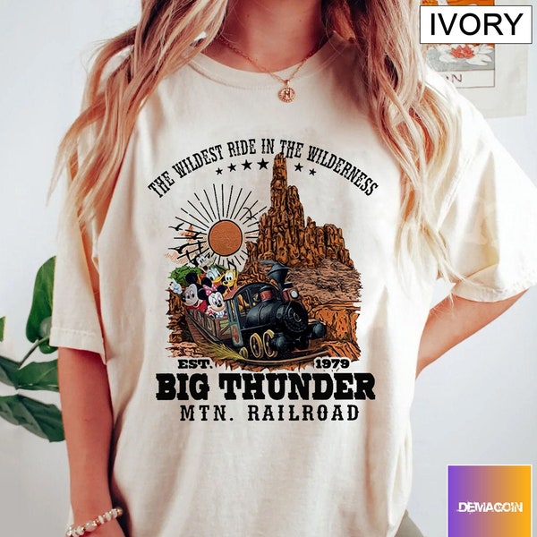 Vintage Retro Disney Big Thunder Mountain Railroad Shirt, Mickey & Friends Frontireland Disneyland T-Shirt, Vintage Disney Trip Sweatshirt