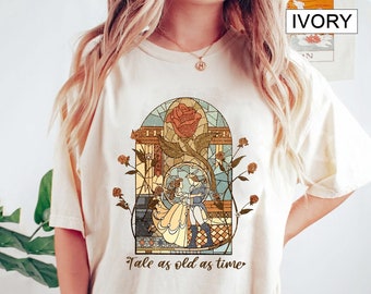 Vintage Tale as Old as Time Shirt, Retro Beauty and the Beast T-Shirt, Disney Princess Shirt, Belle Beauty Princess Tees