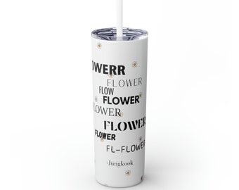 Bicchiere con citazione di Jungkook Flower