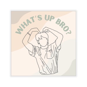 Jungkook What&#39;s Up Bro? Kiss-Cut Sticker