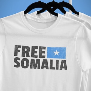 Free Somalia T-Shirt: Somali Flag Activist Tee
