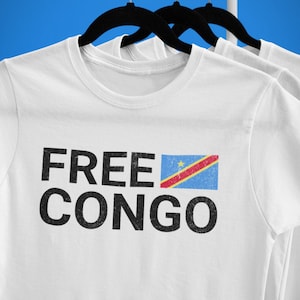 Free Congo Tee: Congolese Flag, Support Congo T-Shirt
