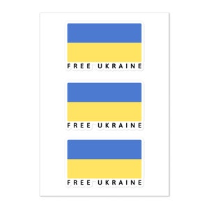 Free Ukraine Sticker Pack, Ukraine Flag Sticker