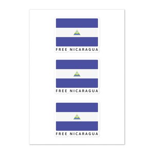Gratis Nicaragua-stickerpakket, steun Nicaragua-sticker