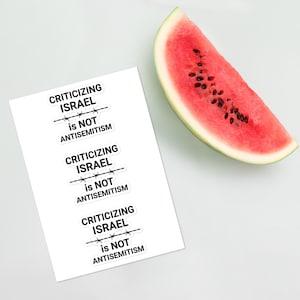 Criticizing Israel is Not Anti-Semitism Glossy Sticker Pack