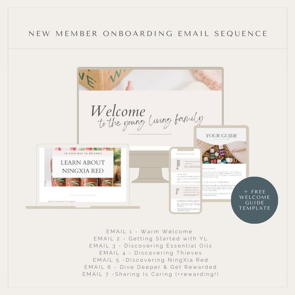YL Brand Partner New Customer Onboarding Emails - Customizable New Member Email Sequence Template for Young Living