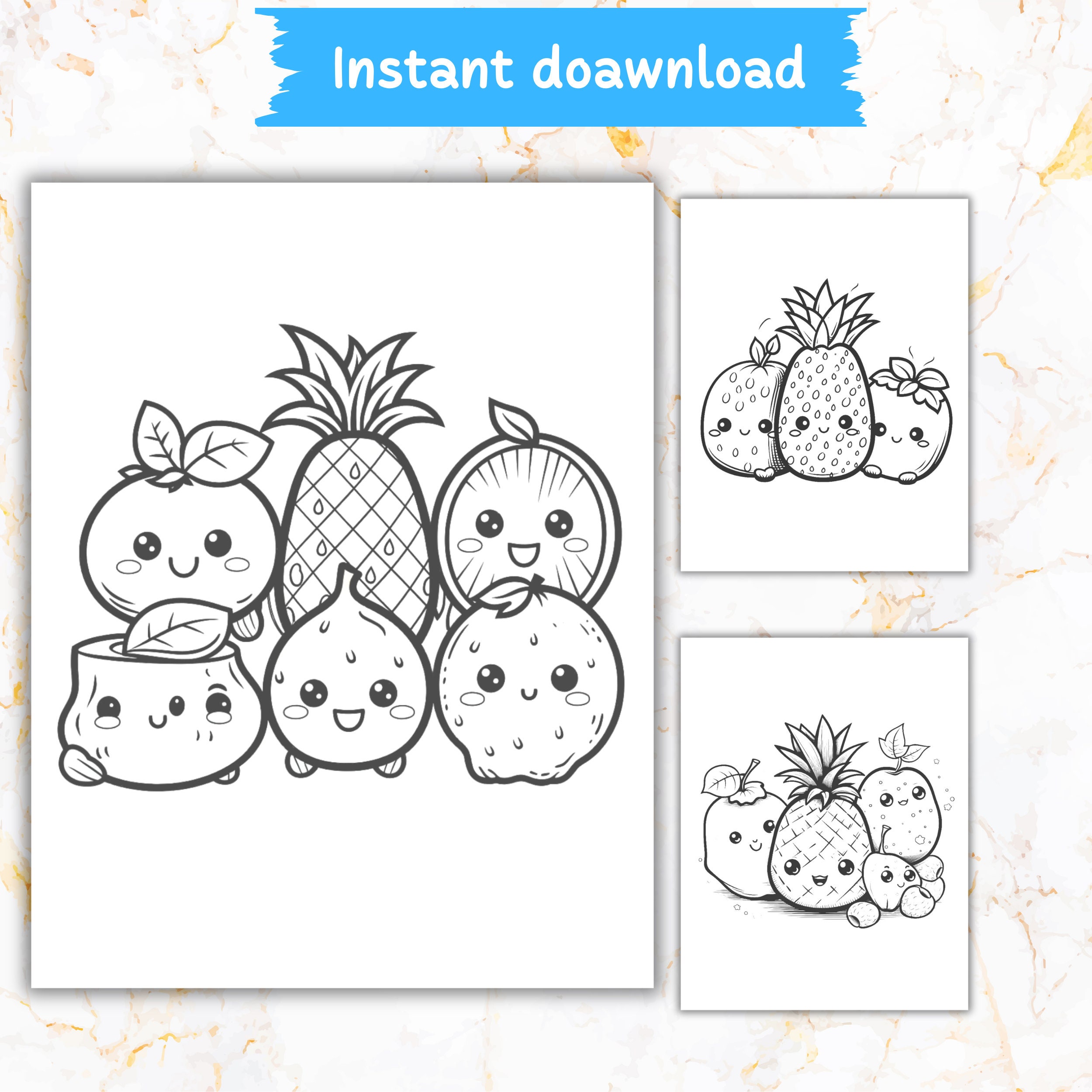 Kawaii a Cute Vegetable Coloring Page Kawaii Coloring Pages 90pages