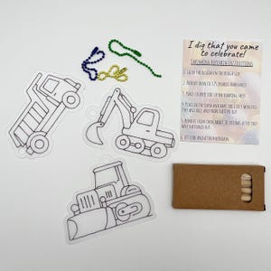 Construction Party Favor: DIY Shrink Plastic Keychain Craft Kit