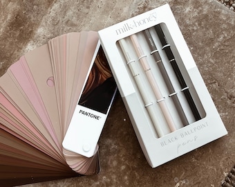 Neutral Minimalistic Pen Set, luxury pens, aesthetic pens, beige pens, gifts for her