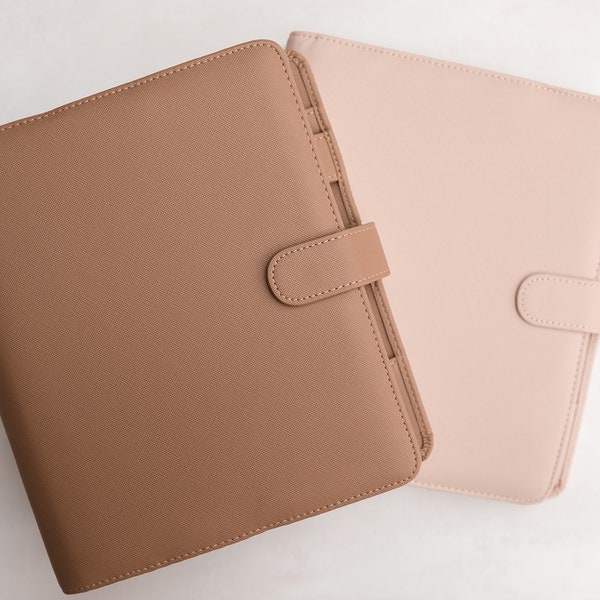 Neutral Organiser Cover, Agenda Cover with Zip Pouch