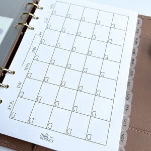 Organiser Inserts, Undated Paper Inserts for Planner, A5 Planner Inserts