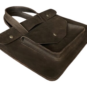 Full-Grain Leather Laptop Bag Handmade Elegance for Professionals, Full Grain Leather 13 Inches Laptop Bag, Handle Bag zdjęcie 7
