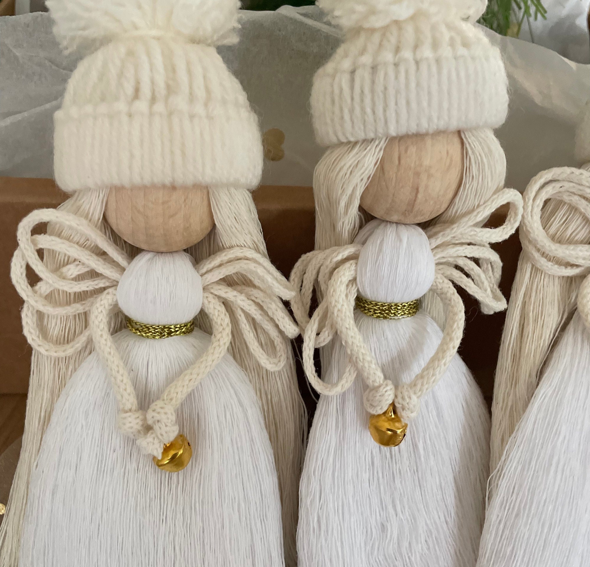 Soft Knitted Women's Scarf in a Gift Box With a Cute Handmade Doll