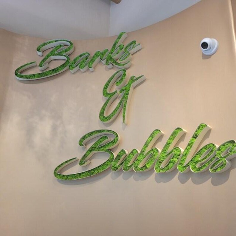Moss Lettering Moss Lettering, Moss Wall Art, Moss Wall, Moss Office, Moss Signs, Moss ...