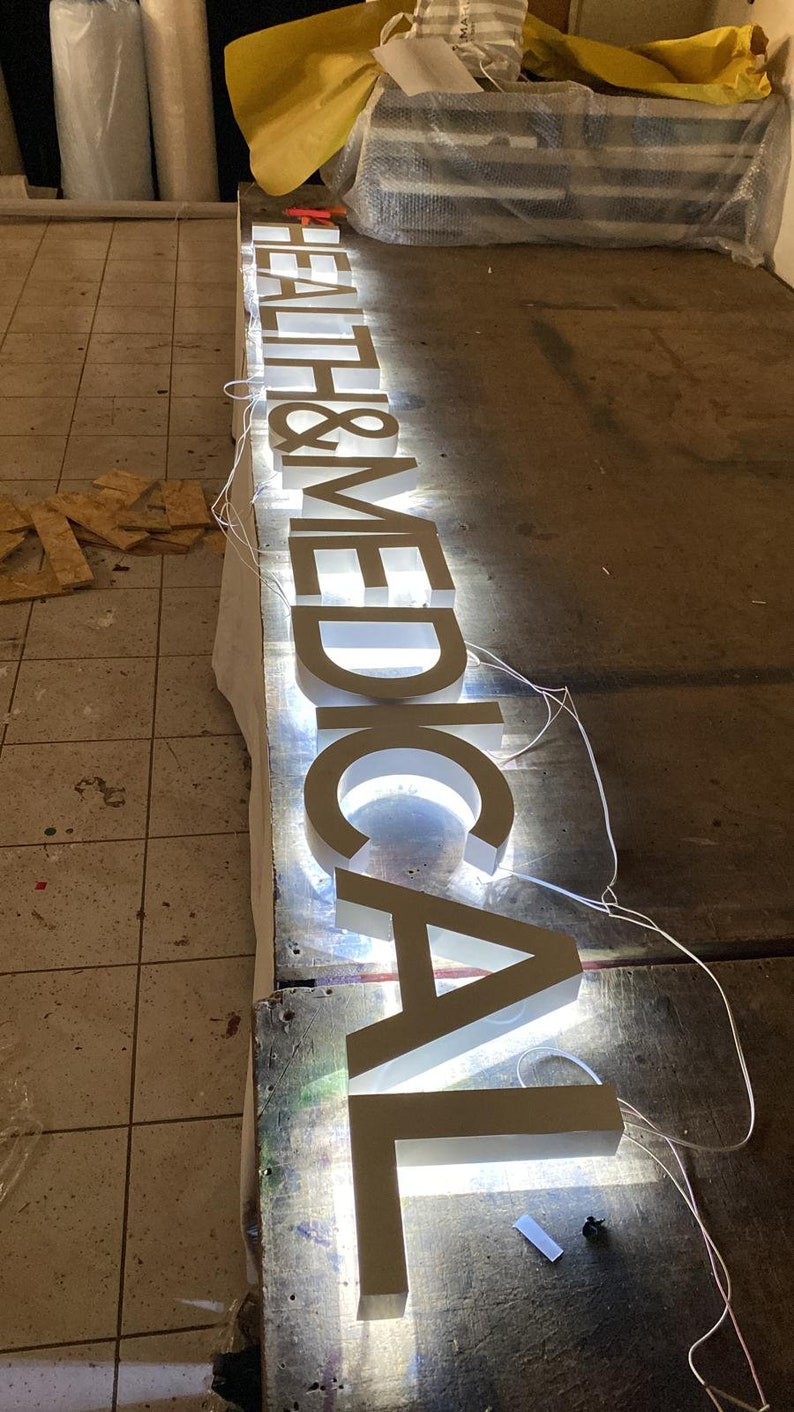 Outdoor Light Sign, Make a Sign, Wall Decor Sign, Real Estate Sign