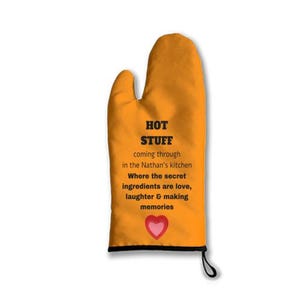Custom Personalized Funny Oven Glove Mitts: Unique Kitchen Gifts for Mom, Housewarming, Hostess - Add Your Own Photo or Message!