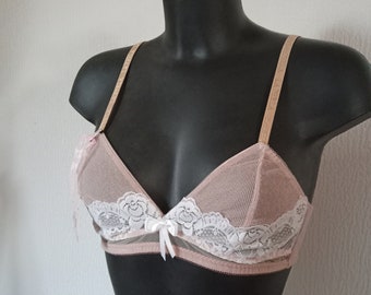 white lace bra without underwire.