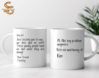 Farewell Co-Worker Gift Leaving Job Gift Text Message From Management Sarcastic Mug Funny Ceramic Mug 11oz Snarky Saying on Mug, Retired Mug
