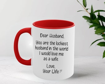 Funny Valentine Gift For Husband I Love You Mug Personalized Coffee Mug for Valentines Gift For Him Anniversary Gift Couples Mug