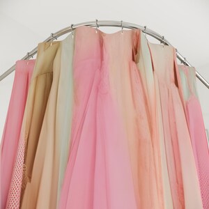Pink Shower Curtain for girls in Vintage Style Colorful Bathroom Decor for women birthday gift Vogue Wardrobe Vintage fashion for dancers image 3