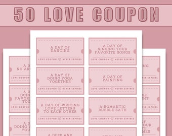 Rose Gold Love Coupon, Unique Valentine Coupon, Romantic Coupon Book, Editable Coupon Template, Best Valentines Gift, Coupon Book Gift, Love