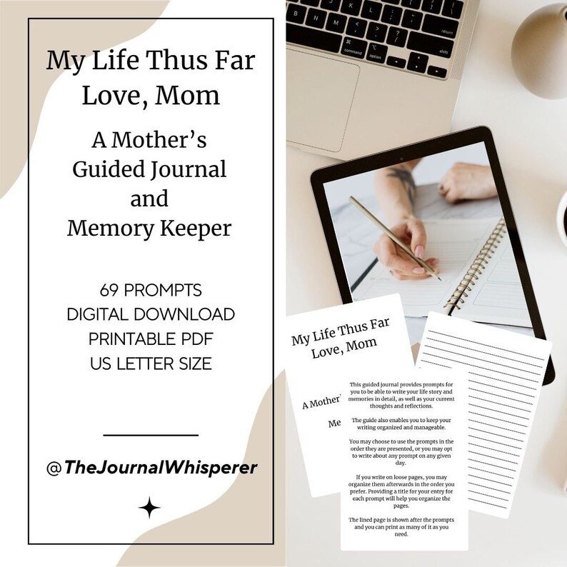 My Life Thus Far Love, Mom A Mother's Guided Journal and Memory Keeper ...