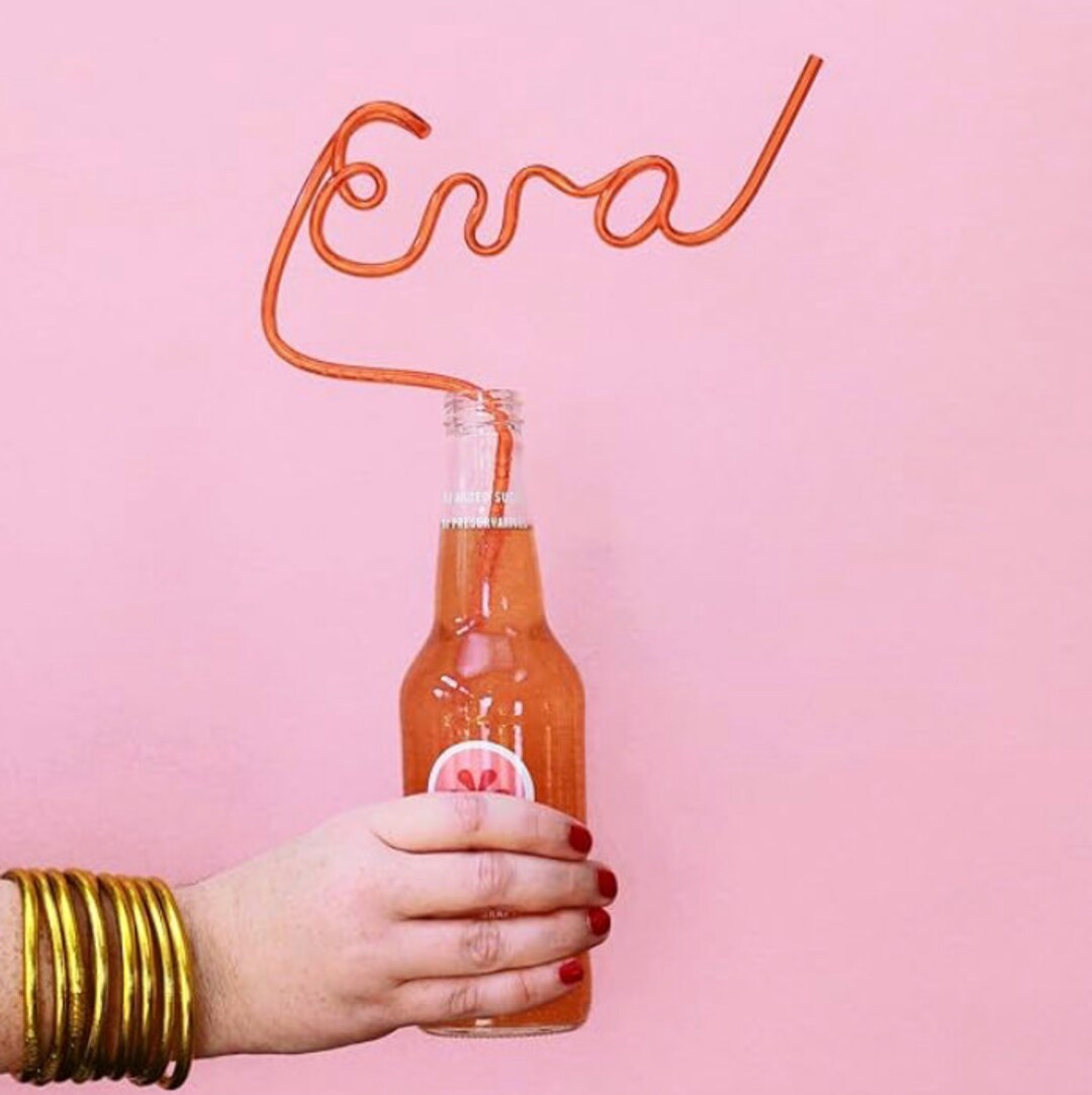CUSTOM Namesake Straws / Krazy Straws / Personalized Name Etsy