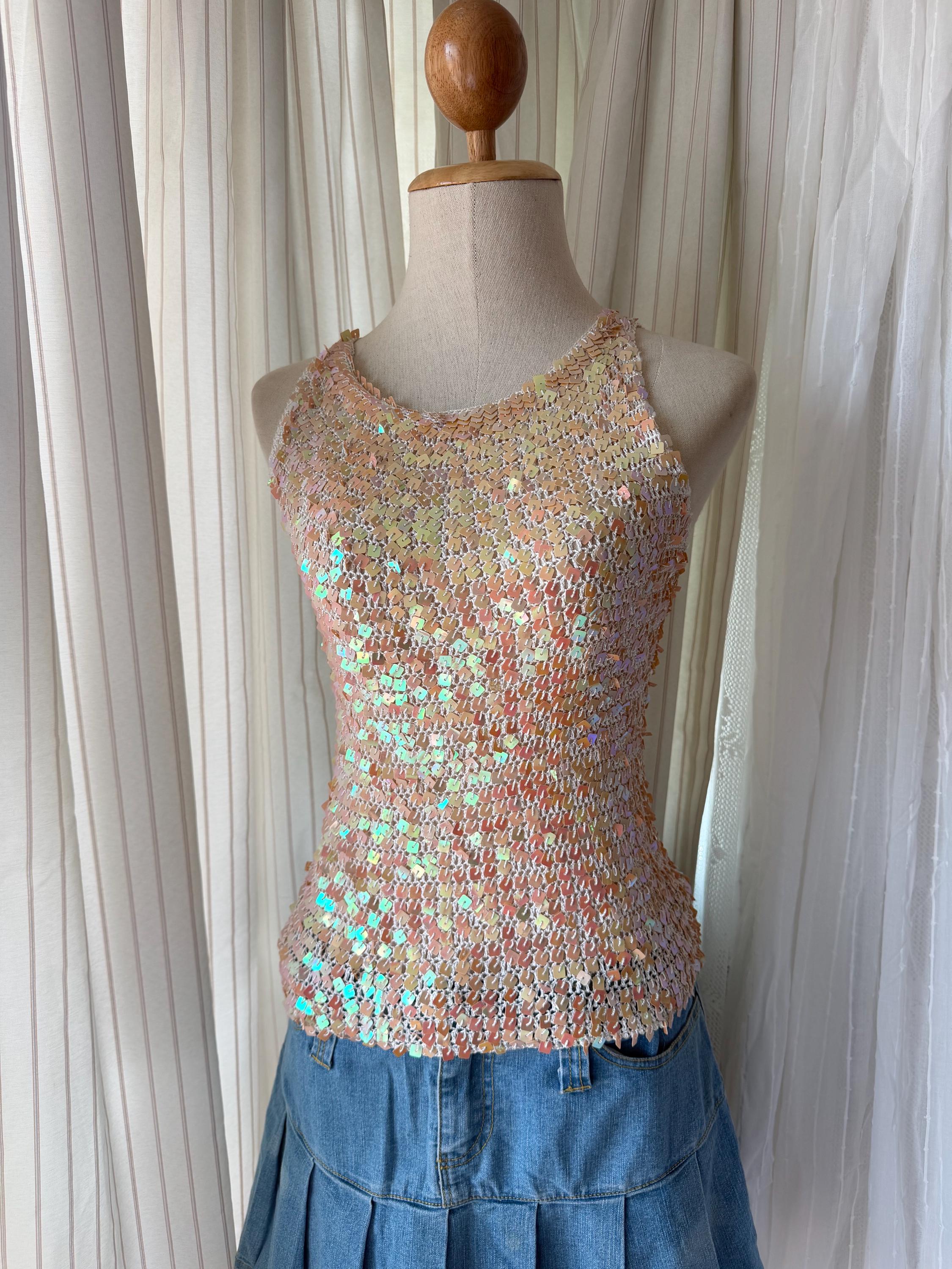 Beaded Tank Top Y2k - Etsy Canada