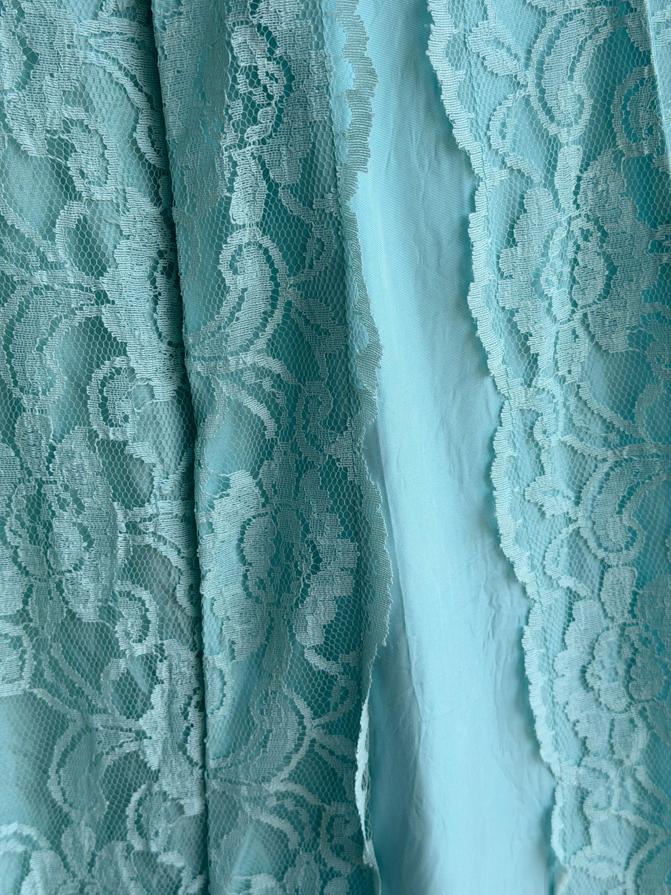 tiffany blue lace dress Tulle Overlay Tiffany Blue Lace Mermaid Prom Dress