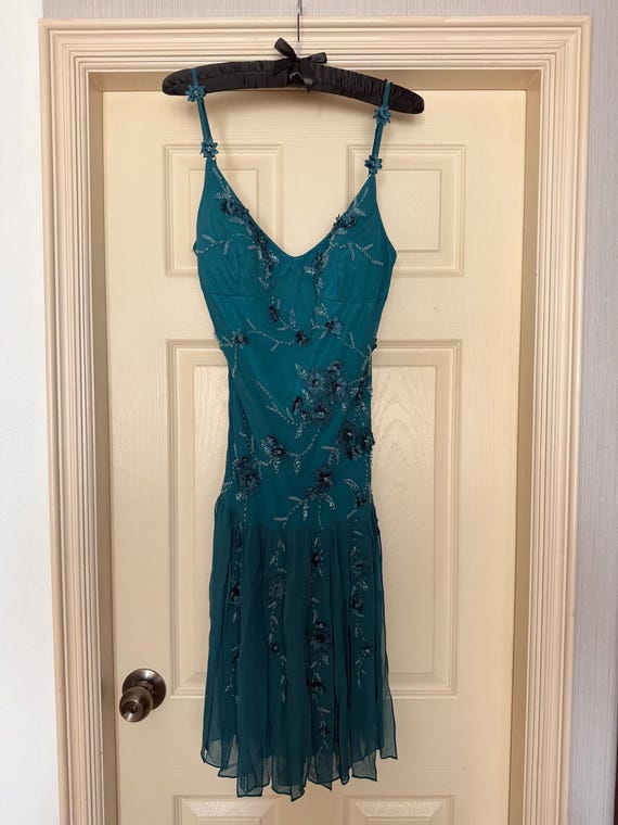 vintage sue wong beaded dress Sue Wong Vintage Y2K Beaded Silk Chiffon Dress main image 0