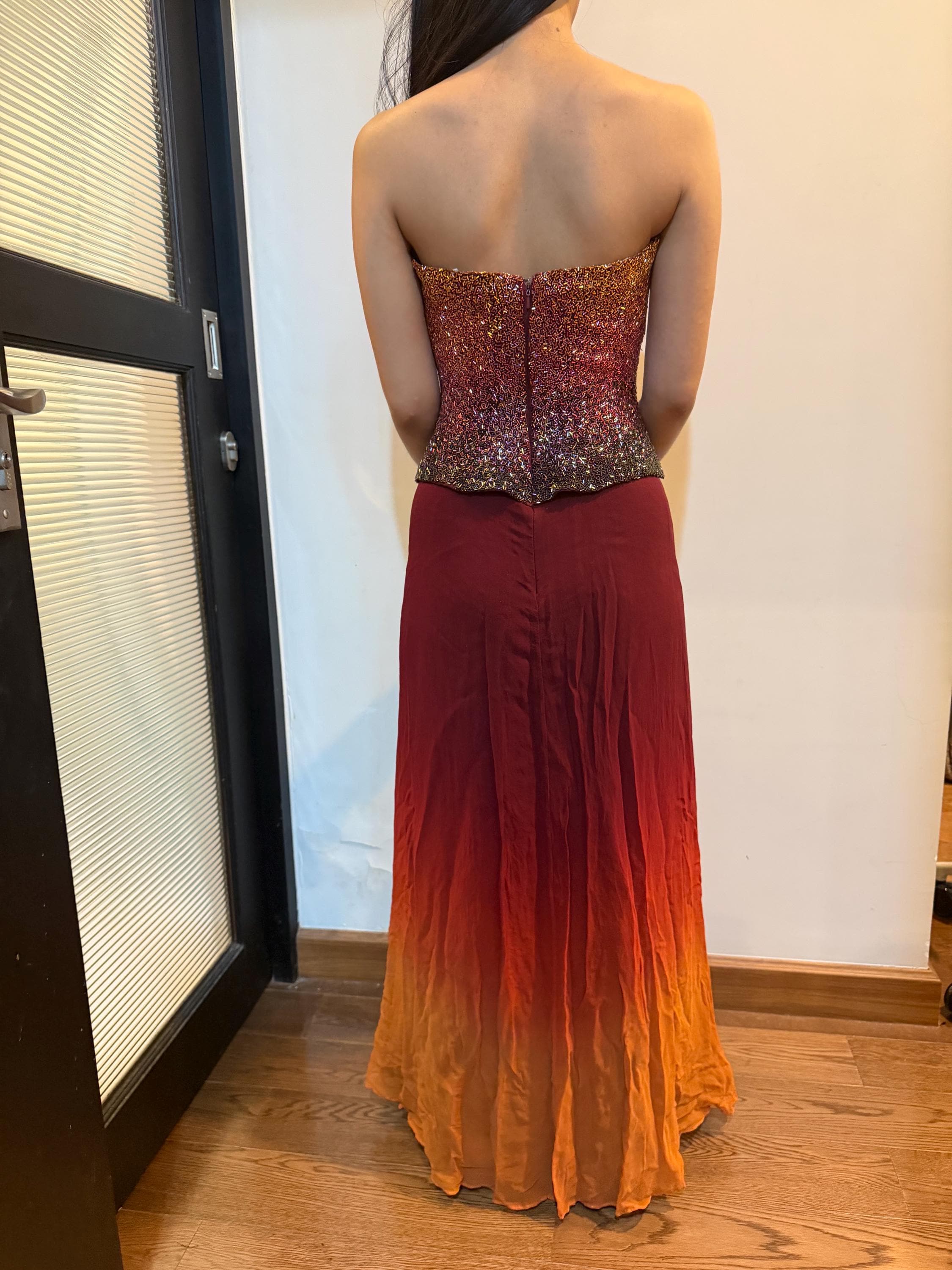 red ombre prom dress Primavera Couture 3792 Red Prom Dress Size 000, 0 Sequin, 0 / Red