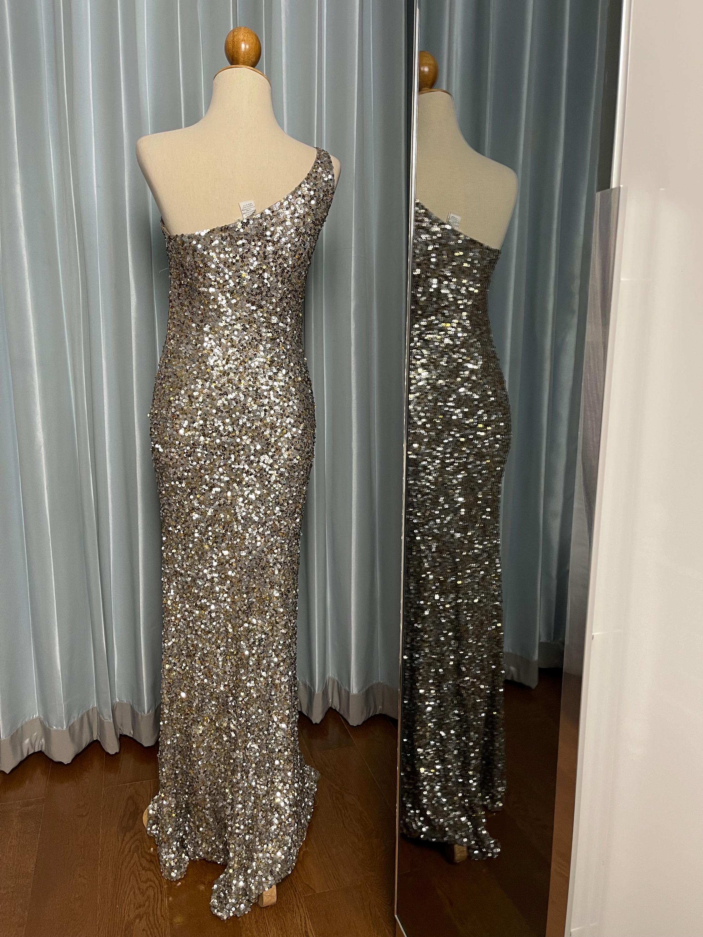 scala one shoulder sequin dress Scala - 61304