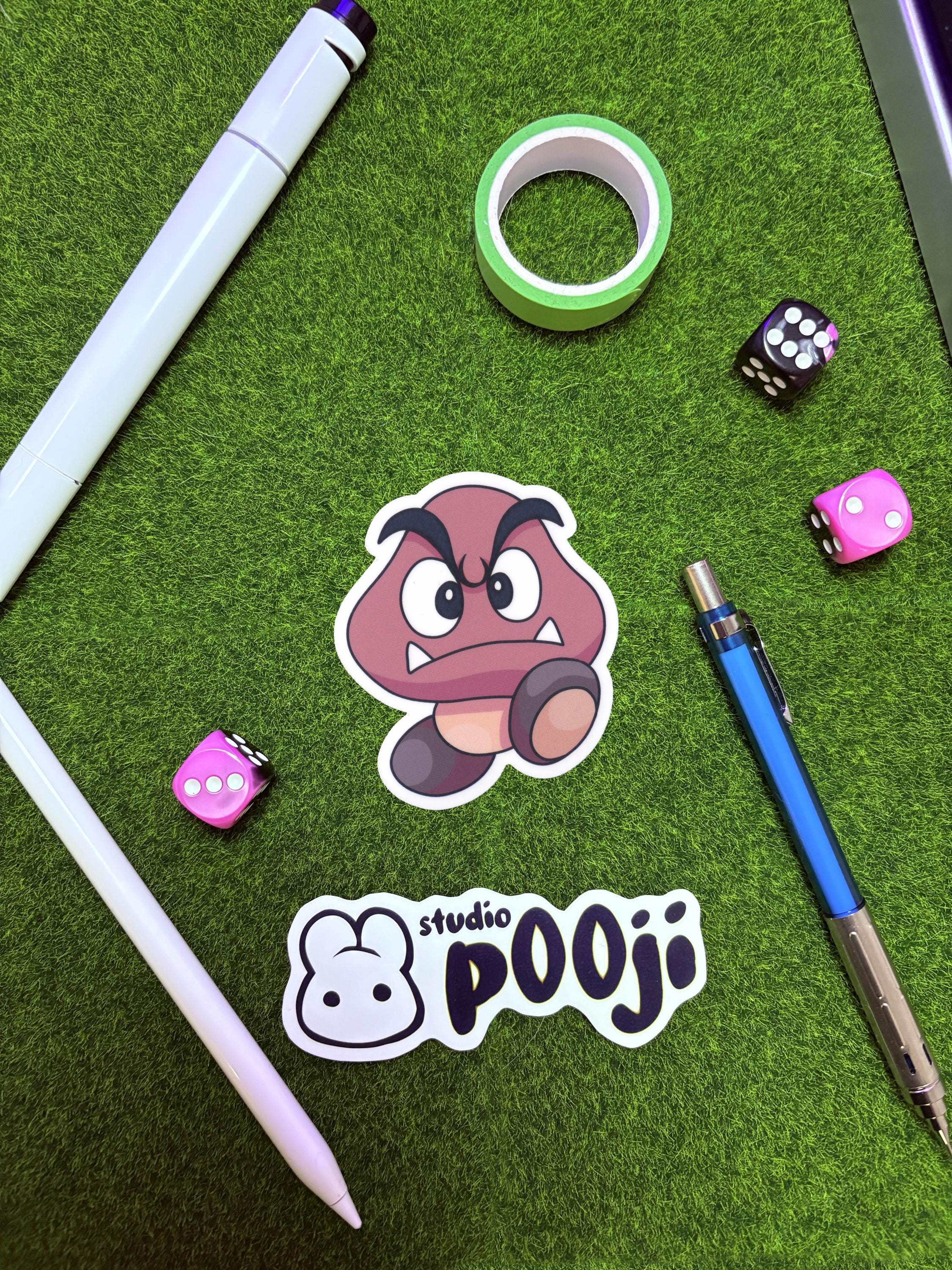 Gooba Sticker Goomba Mario Waterproof Sticker | Laptop Sticker, Gamer Sticker, Cool ...