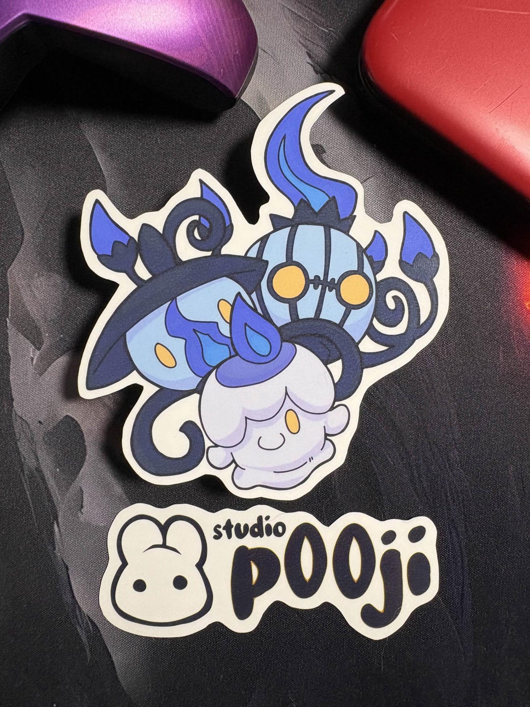 Pokemon Litwick, Lampent, and Chandelure Waterproof Sticker | Laptop ...