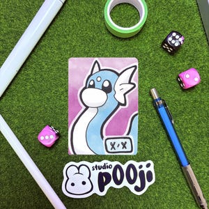 Pokemon Dratini Hand-Drawn Magic: The Gathering Token | Custom MTG Art Card | Fits Standard Sleeves