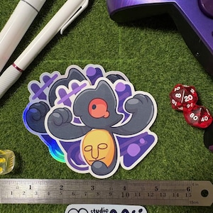 Pokemon Yamask Foil/Non-Foil Waterproof Sticker | Laptop Sticker, Gamer Sticker, Cool Anime Stickers, Pokemon, Cute, Chibi.