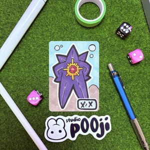 Pokemon Mega Starmie Hand-Drawn Magic: The Gathering Token | Custom MTG Art Card | Fits Standard Sleeves